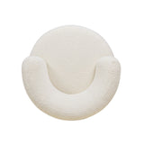 Fuji - 360 Swivel Low Barrel Back Accent Chair - Ivory White by Jennifer Taylor Home | Bel Furniture