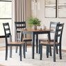 Gesthaven - Round Dining Room Drop Leaf Table Set Blue 5 Pc. Table, 4 Chairs by Signature Design by Ashley® | Bel Furniture