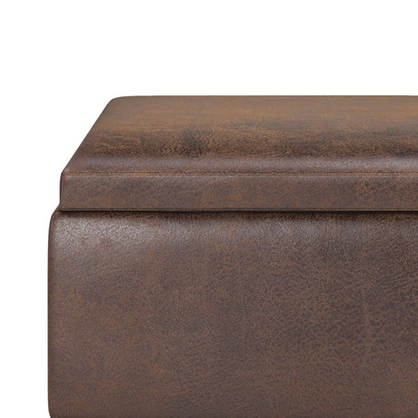 Owen - Tray Top Small Coffee Table Upholstered Storage Ottoman - view 8