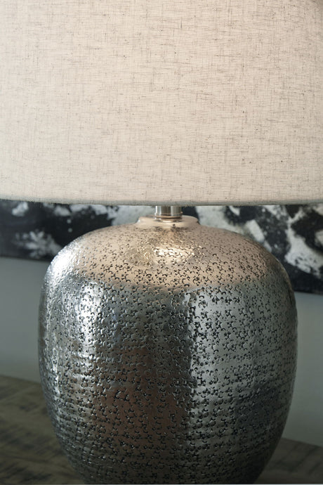 Magalie - Metal Table Lamp - Antique Silver Finish - view 2