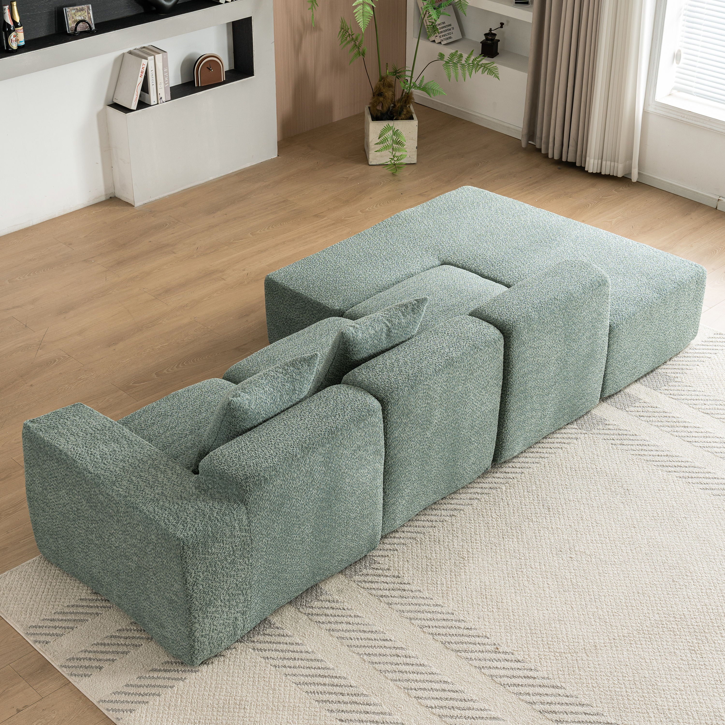 Sectional Sofa Full-Compressed Sofa Couch Free-Combined Sofa For Living Room