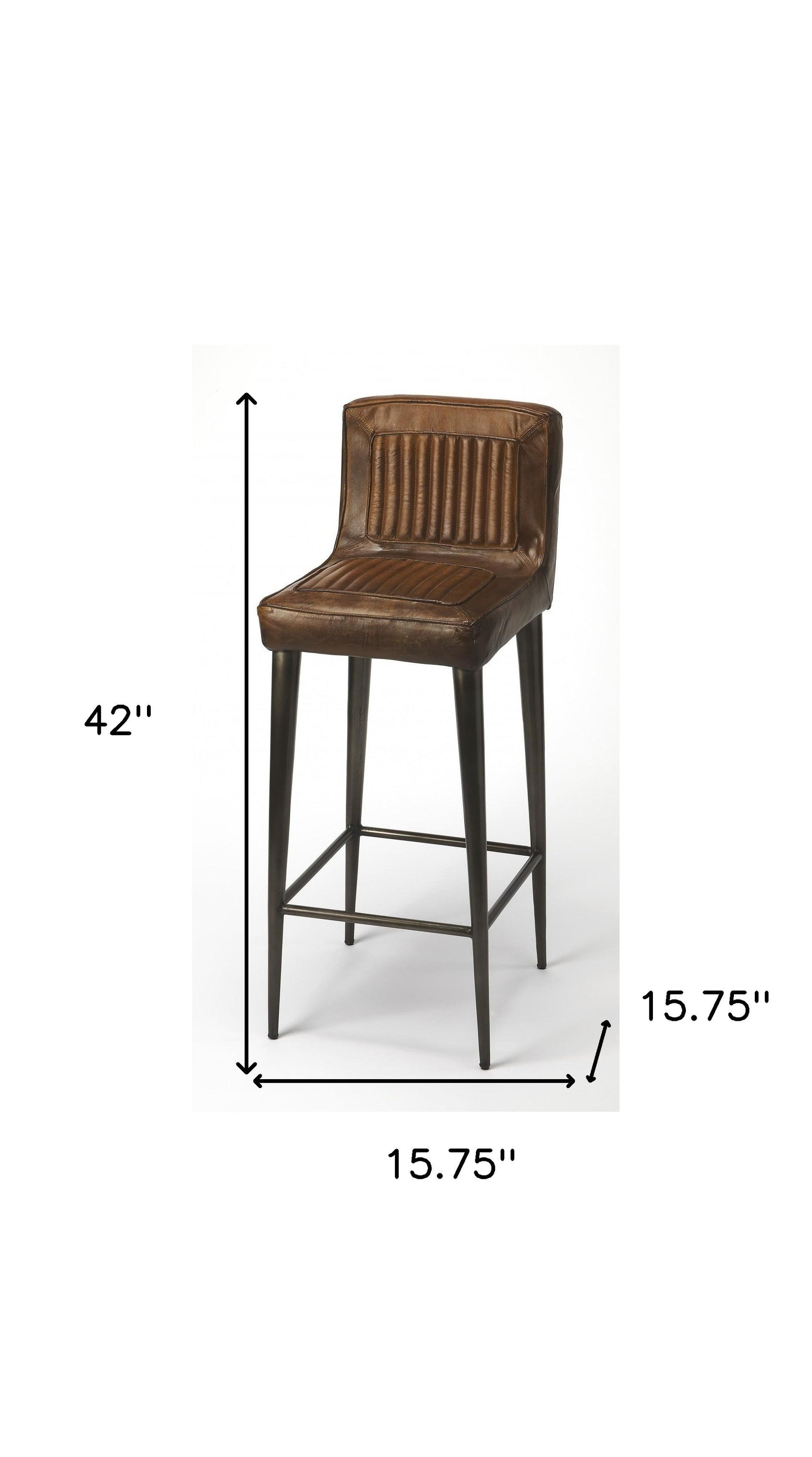 42" Bar Chair - Brown / Black