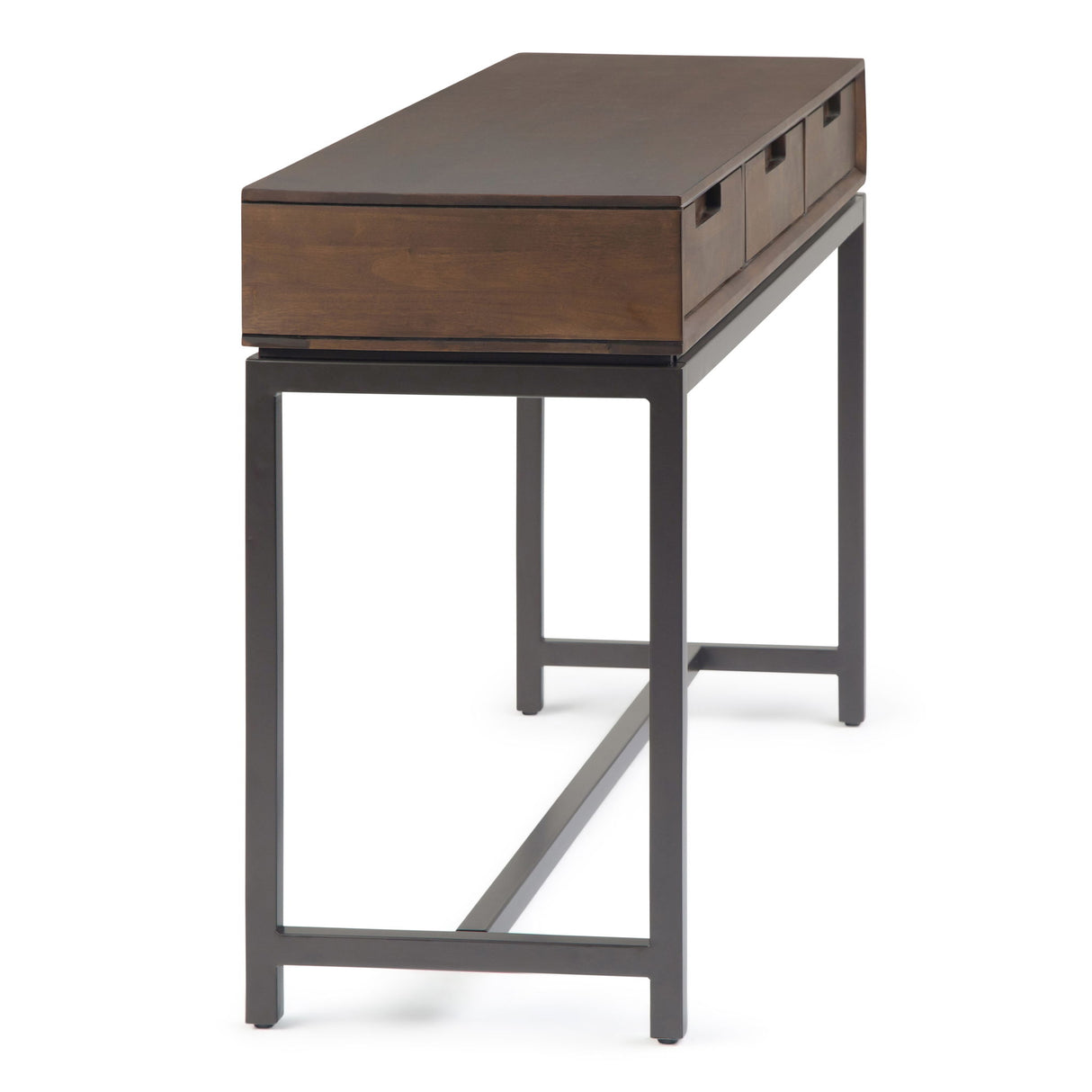 Banting - Mid Century Wide Console Table - Walnut Brown by Simpli-Home | Bel Furniture