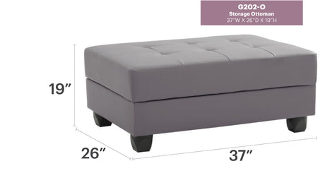 Stylish Storage Contemporary Ottoman - view 6