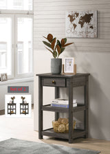 Arine - Console Table With Drawer And Shelves - Gray by Lilola Home | Bel Furniture