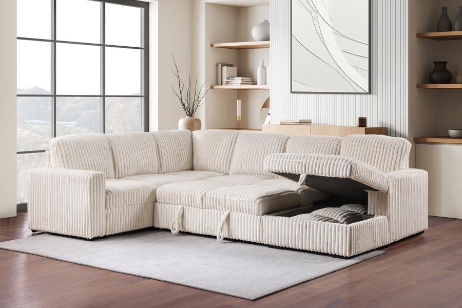 Devonshire - Sleeper Sectional Sofa Storage Chaise