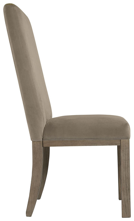 Chrestner - Gray / Brown - Dining UPH Side Chair (Set of 2) by Signature Design by Ashley® | Bel Furniture