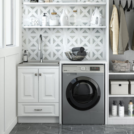 Lawrence - Laundry Cabinet With Faucet And Stainless Steel Sink - view 5