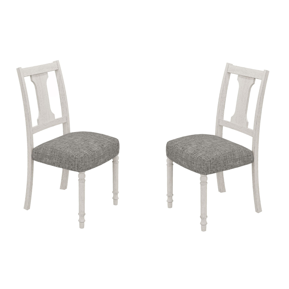 Tannen - Dining Side Chair (Set of 2) - White And Gray by Lilola Home | Bel Furniture