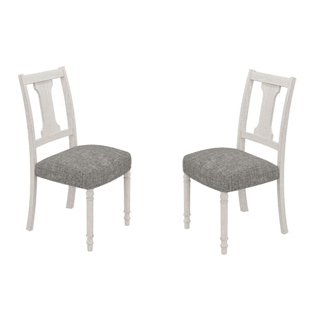 Tannen - Dining Side Chair (Set of 2) - White And Gray by Lilola Home | Bel Furniture