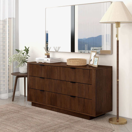 Lola - Mid-Century Modern Dresser With 6 Drawers - Dark Brown by Ashcroft Furniture | Bel Furniture