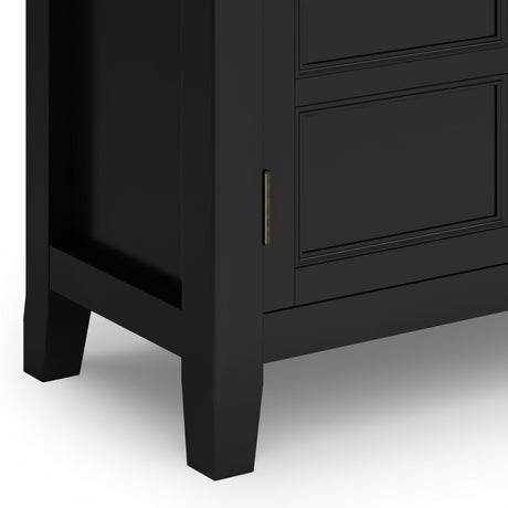 Burlington - Handcrafted Low Storage Cabinet by Simpli-Home | Bel Furniture