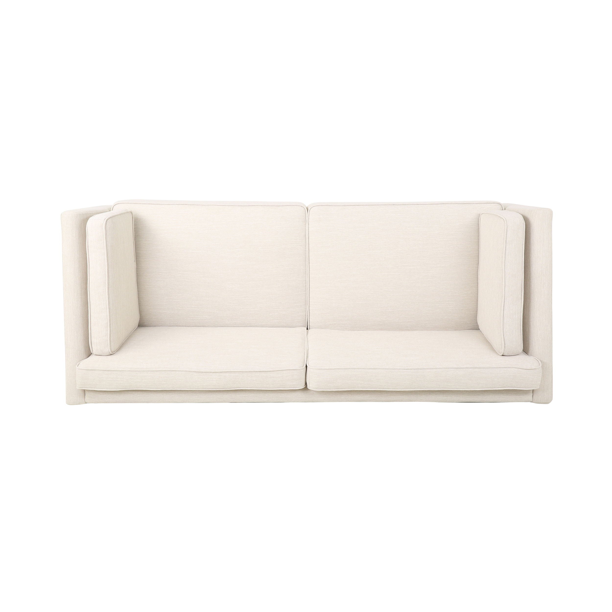 3 Seater Fabric Sofa, With Birch Legs, Study And Living Room - Beige