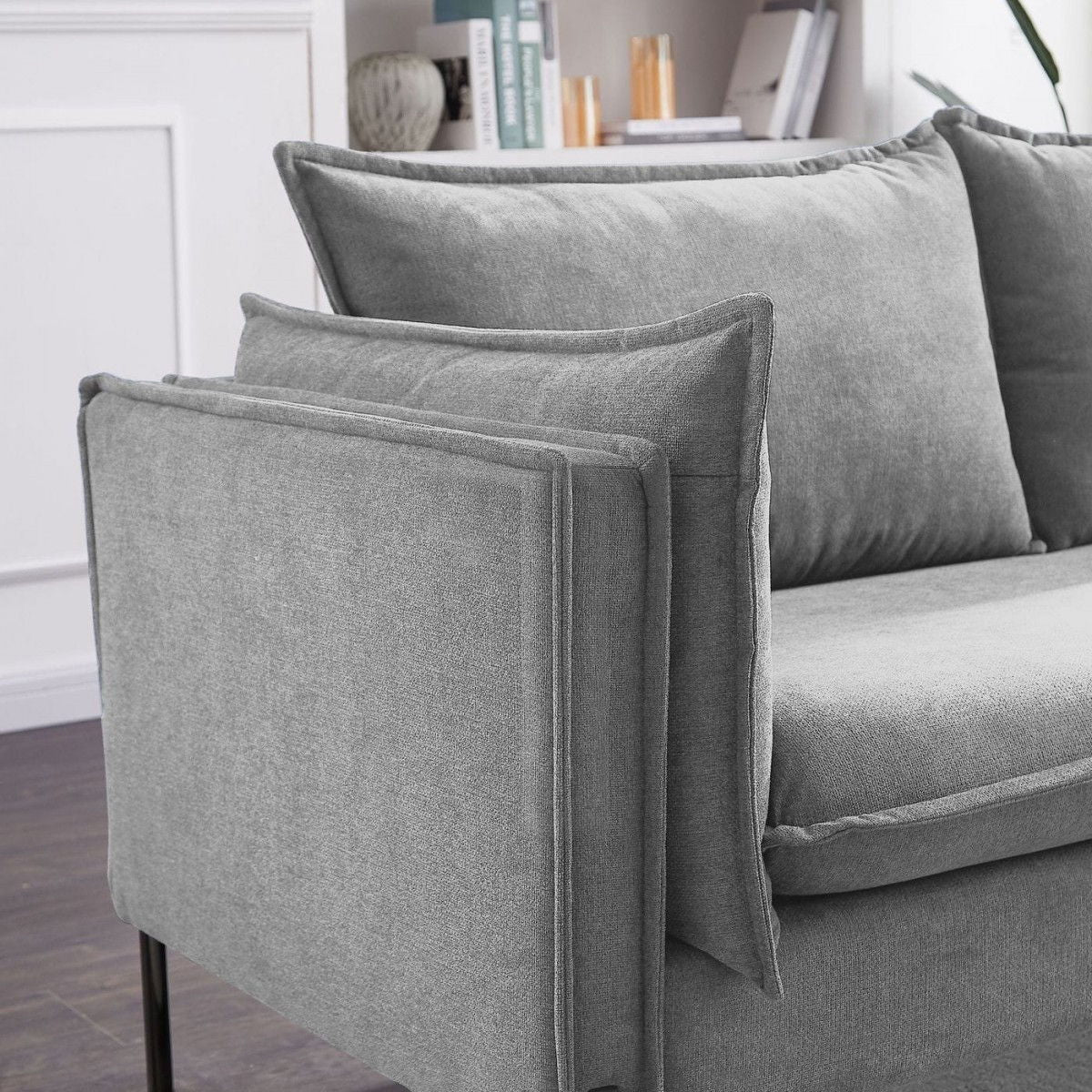 Black Legs Sofa - Gray