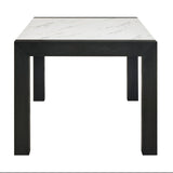 Jules - Faux Marble Dining Table - Charcoal / White