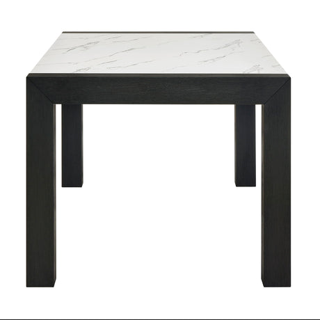 Jules - Faux Marble Dining Table - Charcoal / White