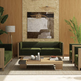 Georgia - Cane Tuxedo Sofa - Olive Green by Jennifer Taylor Home | Bel Furniture