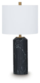 Hanzila - Poly Table Lamp - Black / Gold Finish