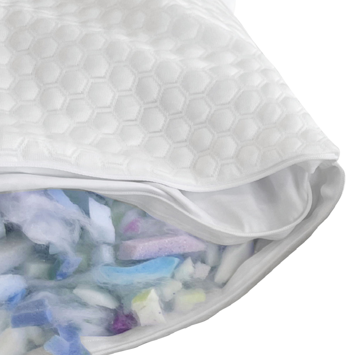 Ghostpillow Shredded - Customizable Soft Fluffy Gel Memory Foam & Siliconized Microfiber Pillow