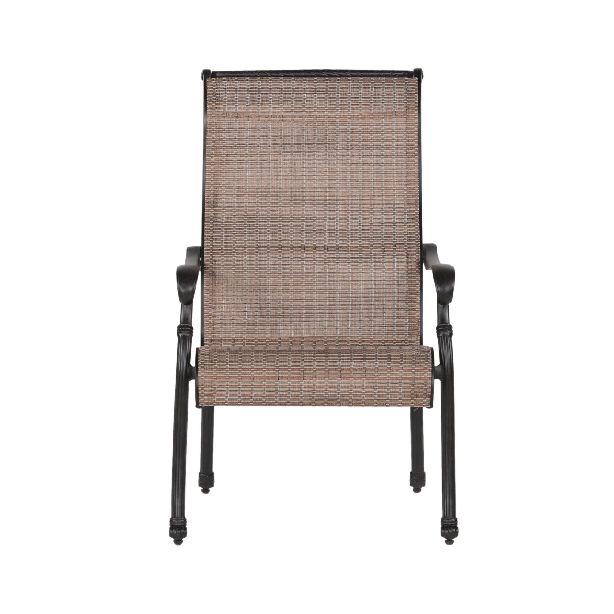 Patio Outdoor Sling Patio Chairs With Aluminum Frame, All-Weather Furniture (Set of 2) - Bronze