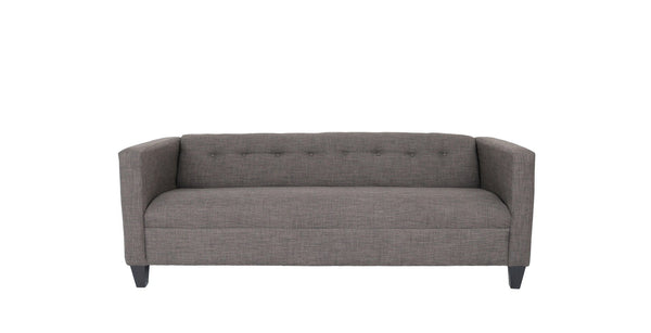 Polyester Sofa With Black Legs - Charcoal