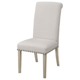 Salem - Fabric Upholstered Dining Side Chair (Set of 2) - Beige by CoasterEssence | Bel Furniture