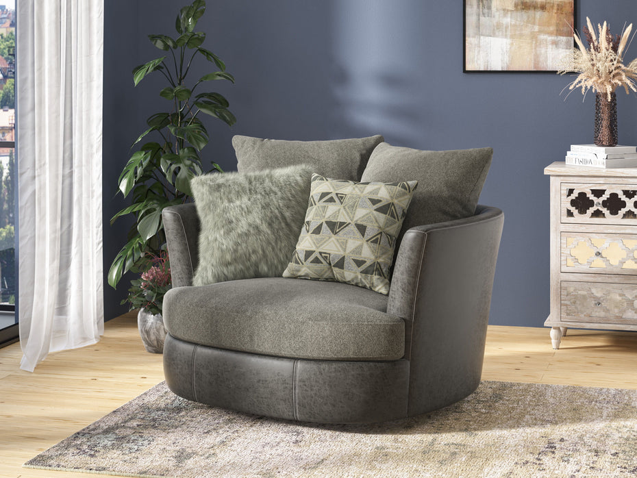 Grennburg - Swivel Accent Chair - Gray