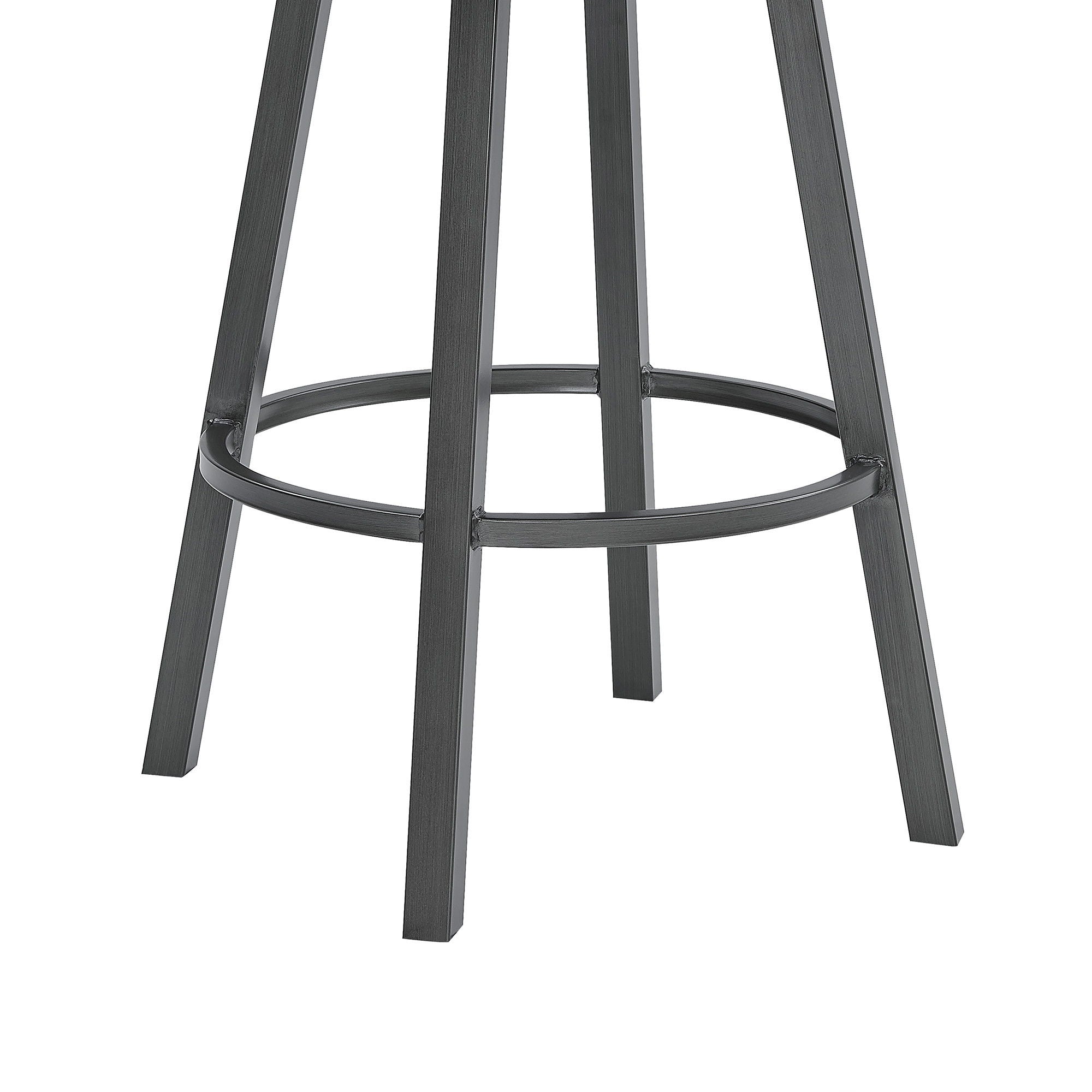 46" Iron Bar Height Bar Chair - Black