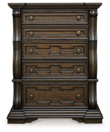 Maylee - Dark Brown - Five Drawer Chest by Signature Design by Ashley® | Bel Furniture