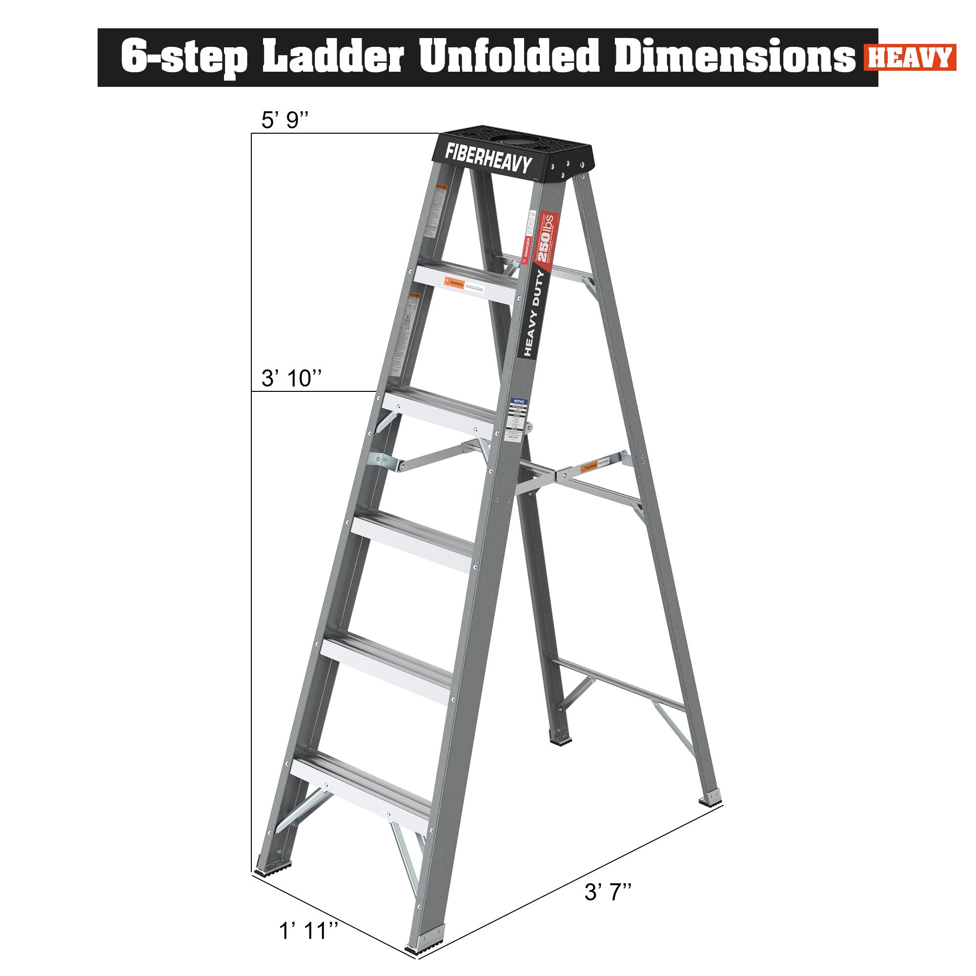 High Quality Fibreglass Step Ladder