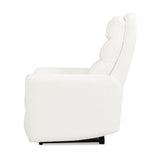 Bloomy - High Back Power Recliner Motion Chair - Chiffon White