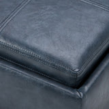 Rockwood - Upholstered Cube Storage Ottoman With Tray