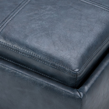 Rockwood - Upholstered Cube Storage Ottoman With Tray - view 13