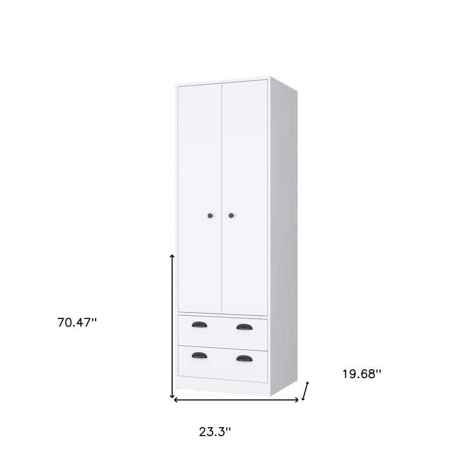 2 Drawer Combo Dresser - White