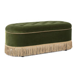 Melinda - Oval Tufted Bullion Fringe Storage Bench by Jennifer Taylor Home | Bel Furniture