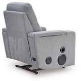 Pineland - Glider Power Recliner With Audio System - Pewter