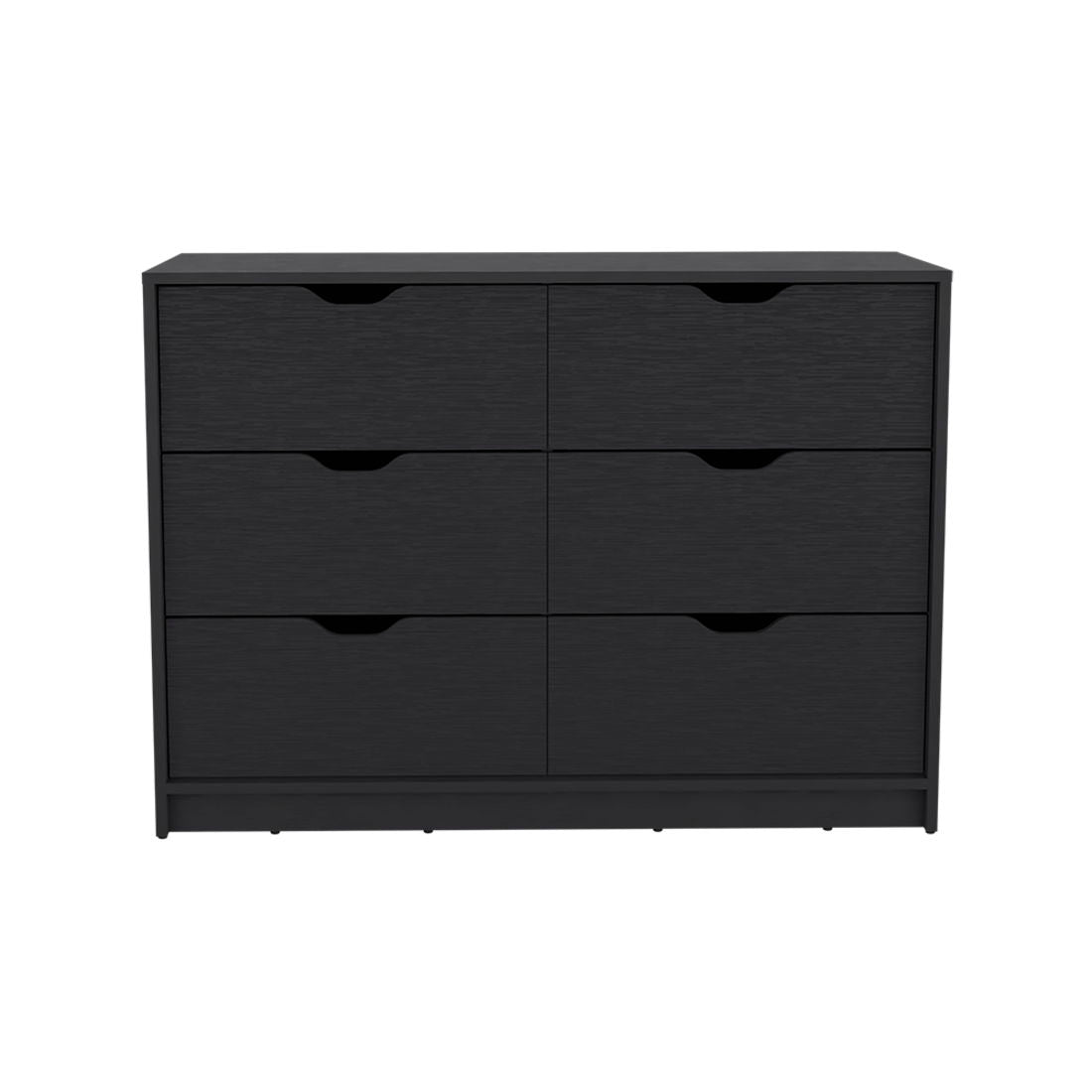 Four Drawer Dresser Wooden - Black