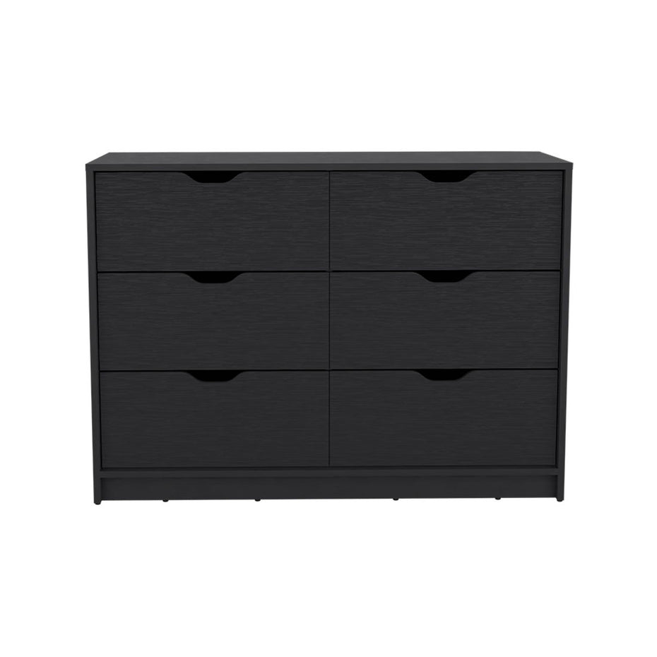 Four Drawer Dresser Wooden - Black