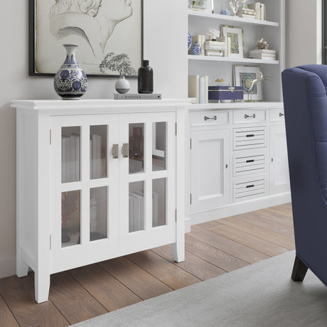 Artisan - Handcrafted Low Storage Cabinet by Simpli-Home | Bel Furniture