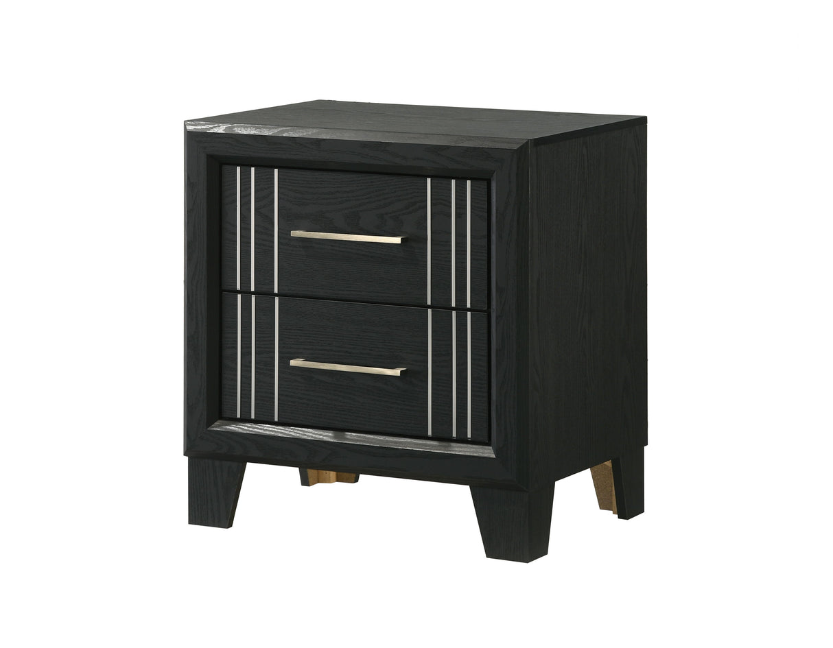 Charlie - Nightstand Black by Crown Mark | Bel Furniture