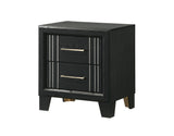 Charlie - Nightstand Black by Crown Mark | Bel Furniture