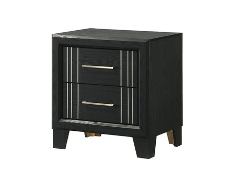 Charlie - Nightstand Black by Crown Mark | Bel Furniture