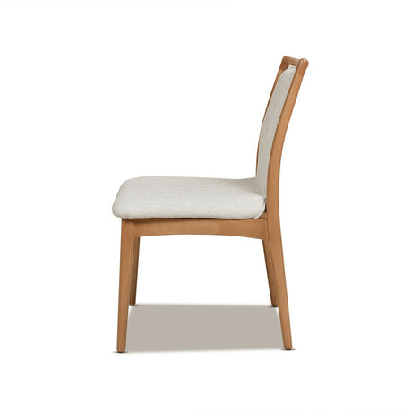 Scandi - Upholstered Dining Chair, Stain Resistant High (Set of 2) - Natural Light Brown / White Pepper by Jennifer Taylor Home | Bel Furniture
