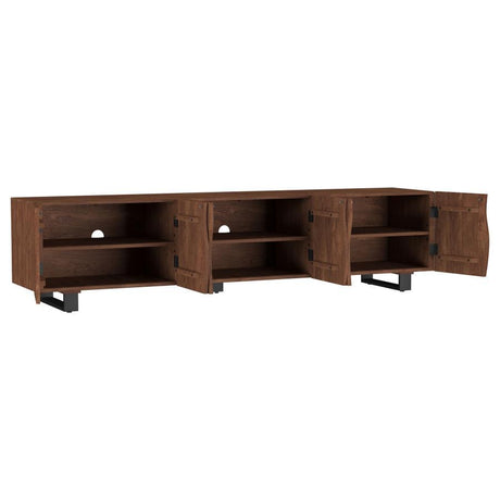 Trask - Wood TV Stand Media Console - Mango Brown by Coaster Fine Furniture | Bel Furniture