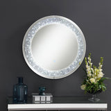 Lixue - Round Wall Mirror LED Lighting - Silver by CoasterEssence | Bel Furniture