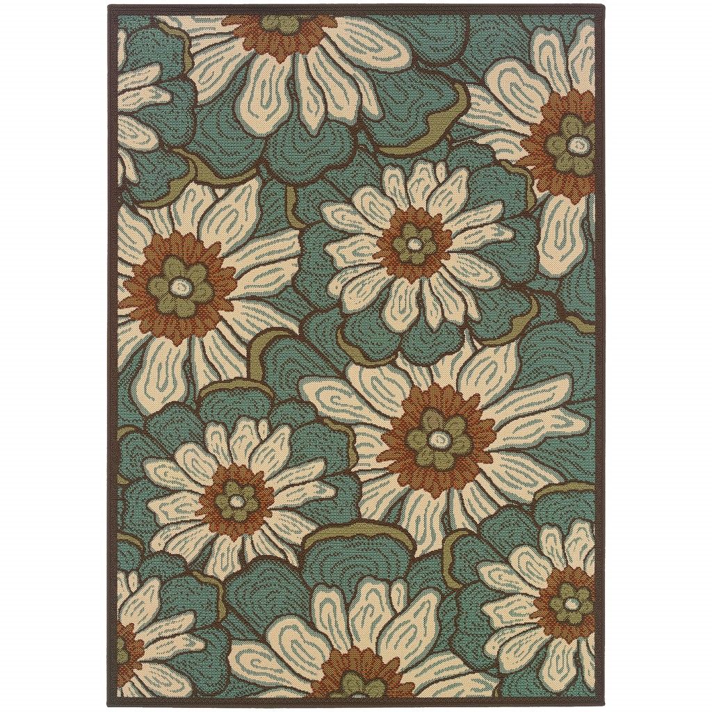 8' X 11' Indoor / Outdoor Area Rug - Blue