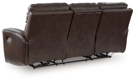Crossplex - Smoke - Power Recline Sofa With Adjustable Headrest by Signature Design by Ashley® | Bel Furniture