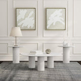 Astoria - Marble Coffee Table Set White 3 Pc. Coffee Table, 2 End Tables by Coaster Fine Furniture | Bel Furniture