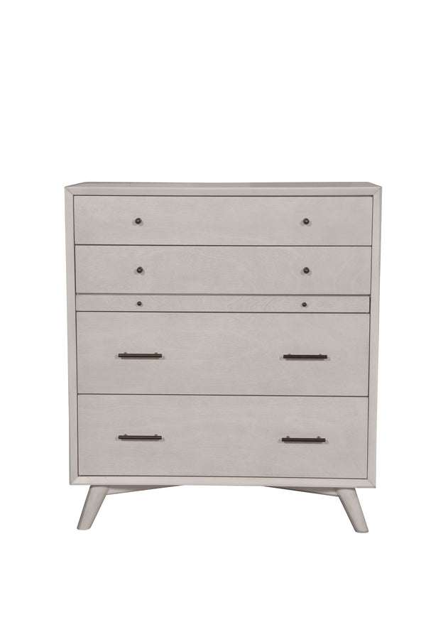 Solid Wood Four Drawer Chest - Gray