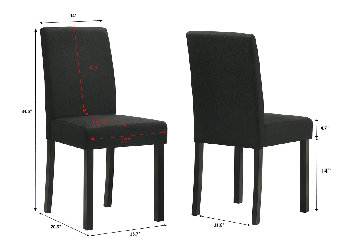 Resia - Dining Chair (Set of 4) - Black by Crown Mark | Bel Furniture